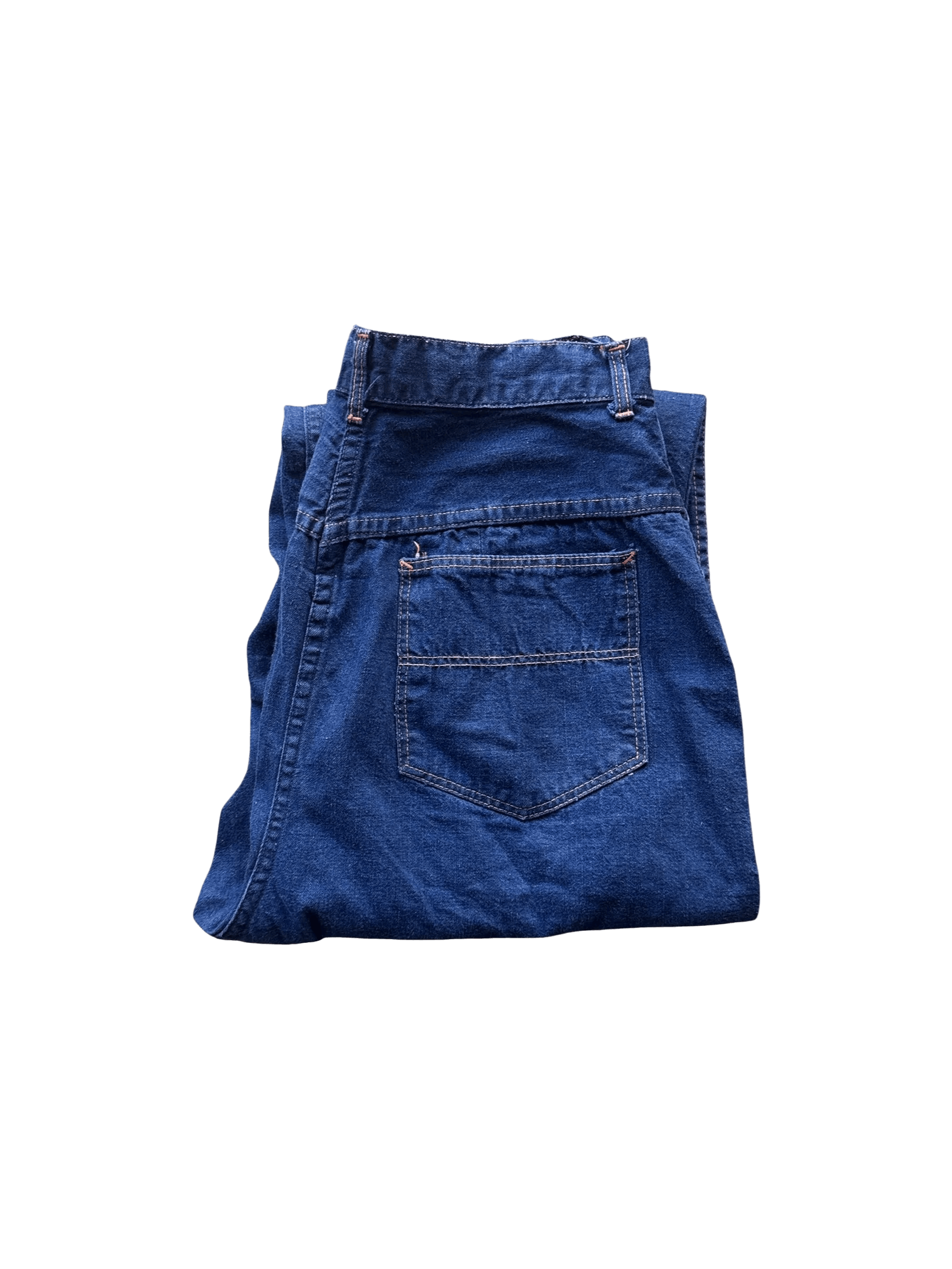 pair of folded jeans