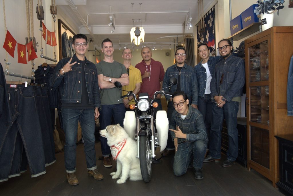dudes wearing denim